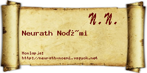 Neurath Noémi névjegykártya